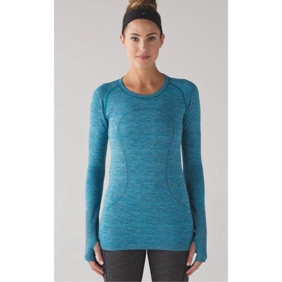 Lululemon Swiftly Tech Indian Ocean Long Sleeve Crew Size 10 - Picture 2 of 14
